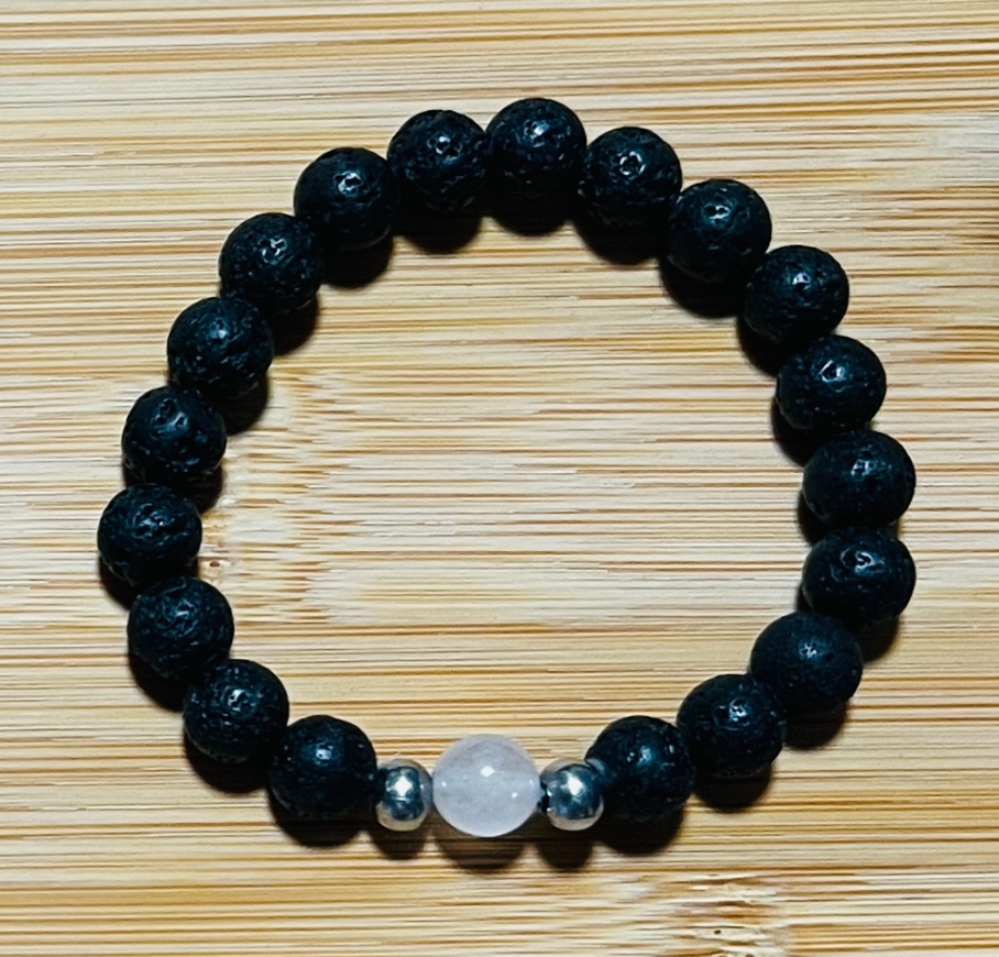 Lava & Rose Quartz Bracelet
